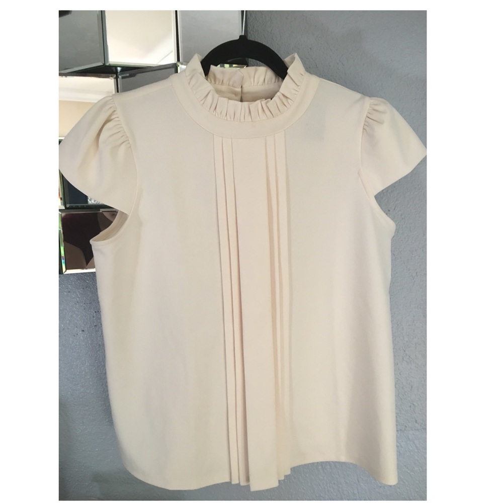 Ann Taylor White Petite Blouse